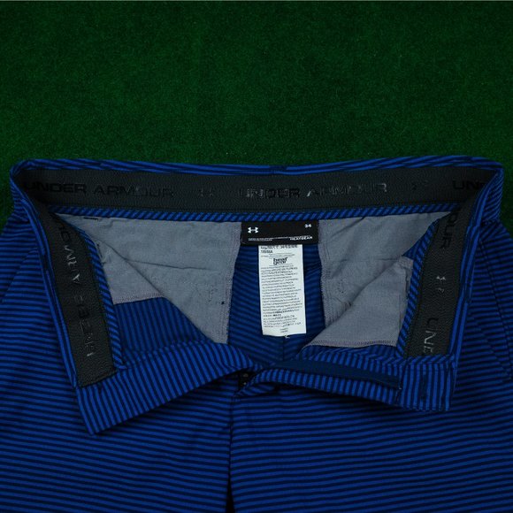Under Armour Blue Horizontal Striped Shorts - Picture 2 of 4